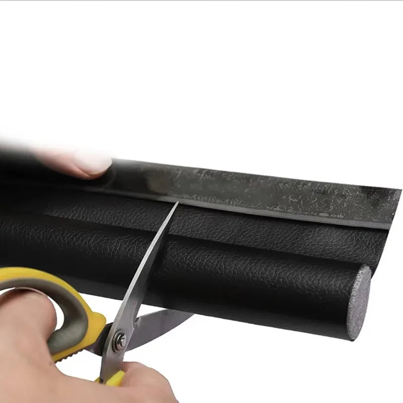Non-Self-Adhesive Sound-Wind-Light-Bug Proof Cuttable Velcro PU Fabric Under Door Acoustic Round Foam Sealing Strips/Colors-Brown/Gray/Black/White