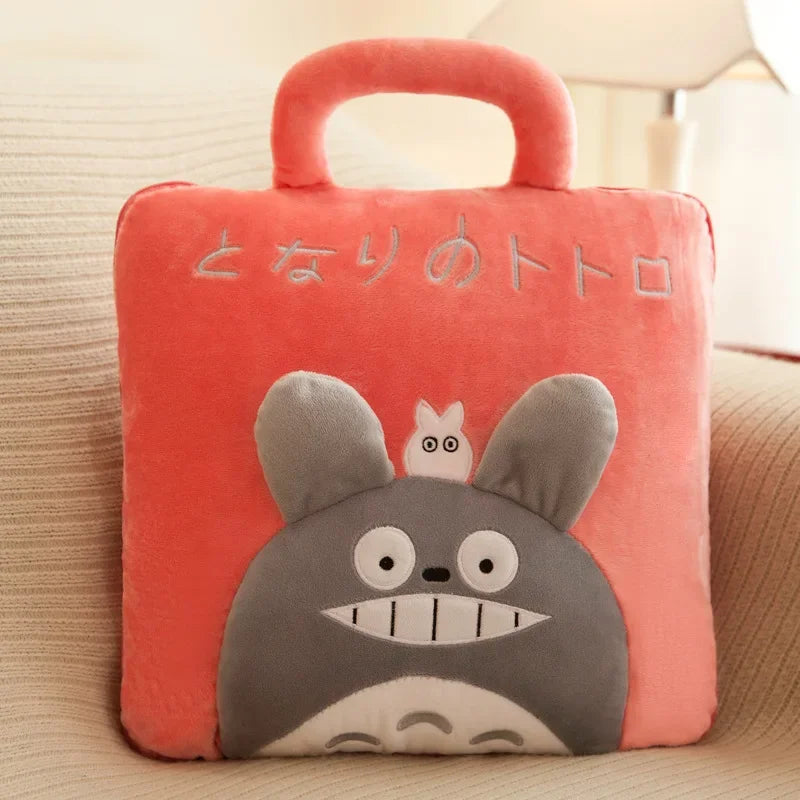 100% Polyester 2 in 1 Pillow Quilt Dual-Use Nap Animal Pillow W/ Multifunctional Folding Blanket