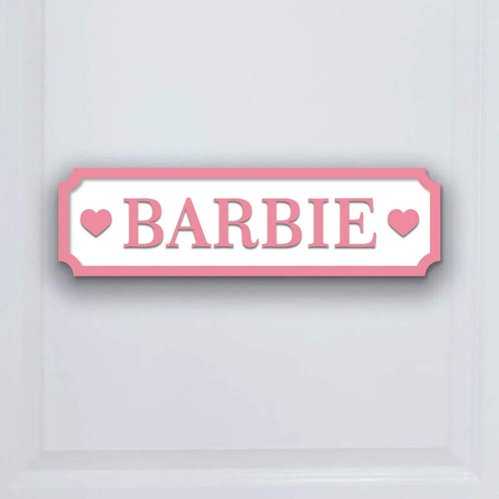 Wood Rectangle Customized Engraved Babies Name Personalized Door Signs/Colors-Black/Pink/Blue/Purple/White/Yellow/Green