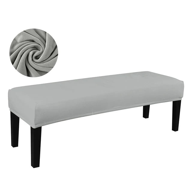 100% Polyester Soft Velvet Bench Slipcovers/Colors-Gray/Black/Brown/Red/Navy