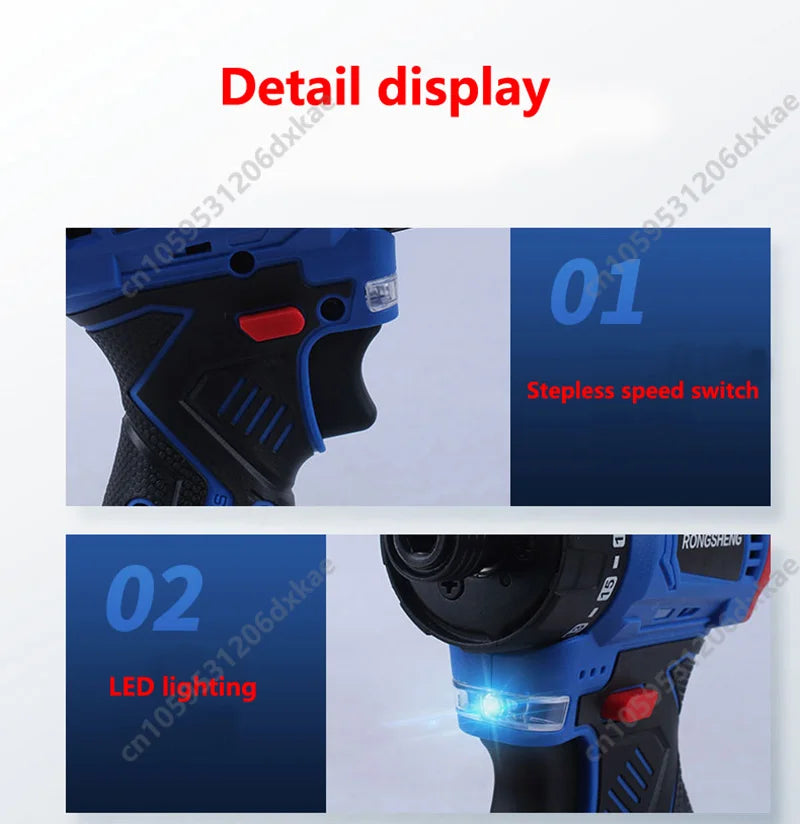 16.8V Brushless Screwdriver Driver Lithium Electric Drill Charging Hand Drill Screwdriver Electric Tool Torque Drill