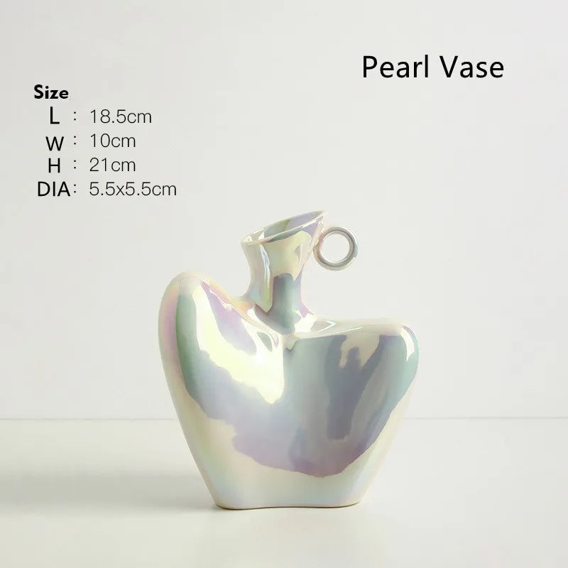 New Creative Human Vase Living Room Flower Arrangement Container Ceramic Flower Pot Decoration Home Decoration Accessories