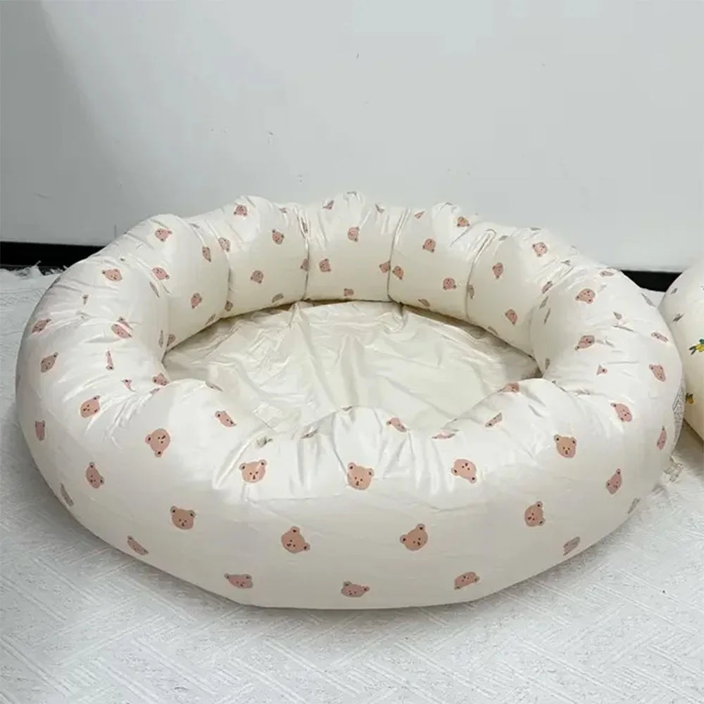 Babies Small Soft Cute Cartoon Rabbit-Bear-Lemon-Olive Design Anti-Corrosion PVC Plastic Foldable Strong Durable Inflatable Ball Pool/Colors-White/Beige/Brown/Multicolor/Animal