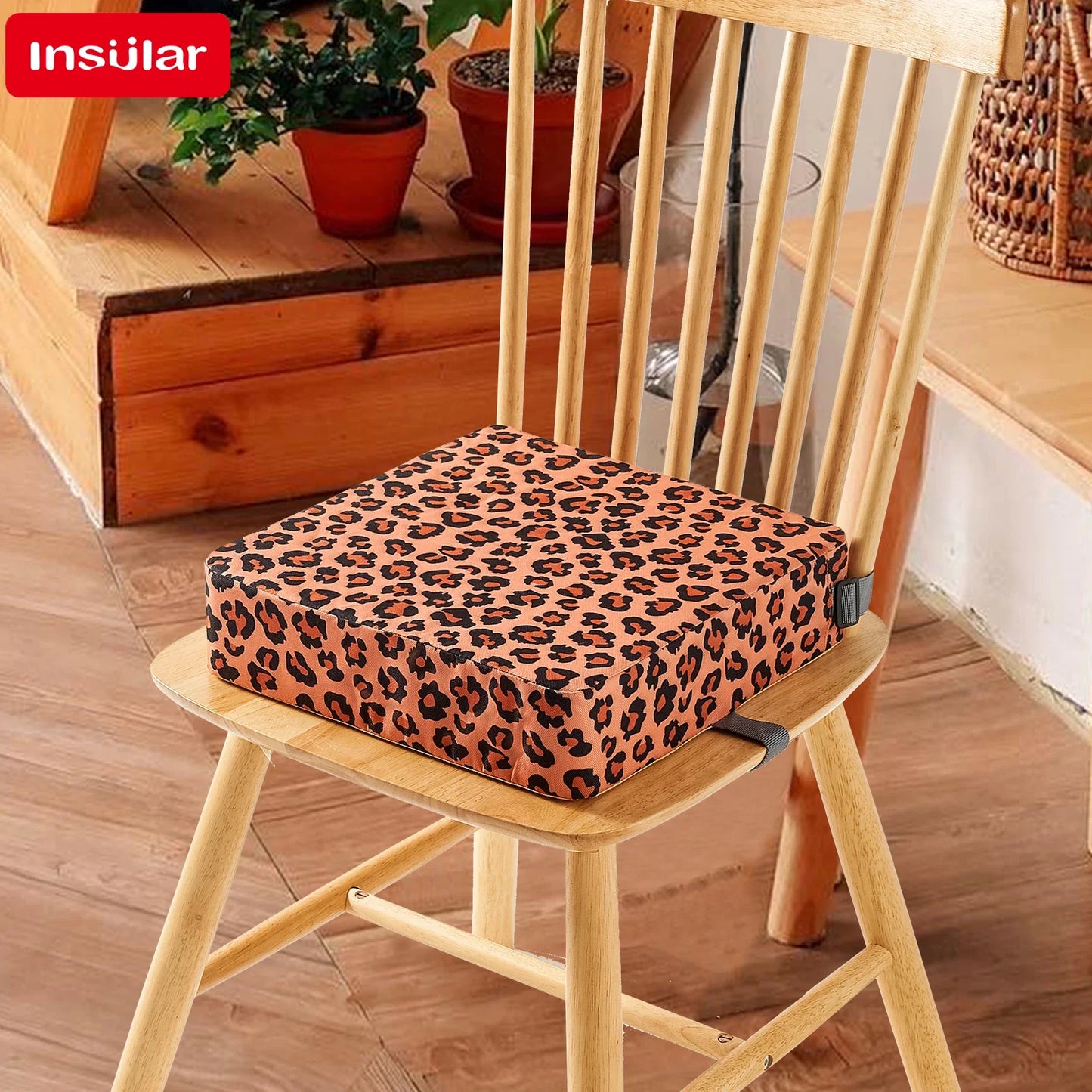 Cute Cartoon Colorful Animal-Floral Pattern Waterproof Durable Non-Slip Polyester Oxford Fabric Adjustable Height Portable Safety Buckle Booster Seat Cushions/Ages: 1-2 Years Old