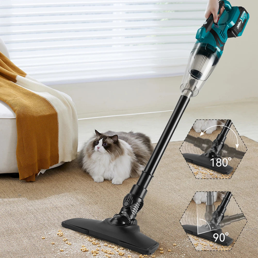 YOFIDRA 1500W Cordless Handheld Electric Vacuum Cleaner Rechargeable Cleaning Tool for Home Car Pet Hair for Makita 18V Battery