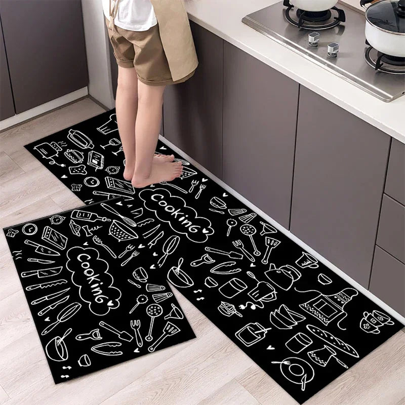 Kitchen Long-Small Rectangle Indoor Modern Hand-Machine Washable Anti-Slip Waterproof Polyester Rugs/Colors-Blue/Gray/ Multicolor/ Black/Green/White/Geometric/Dots