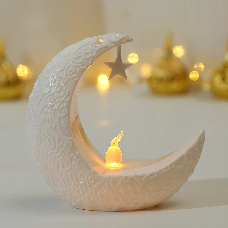 Plastic Semi-Handmade-Mechanical Modern Middle East Star-Moon Shape Candleholders/Colors-Bronze/Black/White