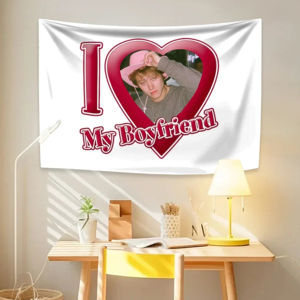 Customized Indoor Rectangle Polyester Printed JJ Outer-Banks Pink-White Flags-America Flag Tapestries/Colors-Red/White/Pink/Multicolor