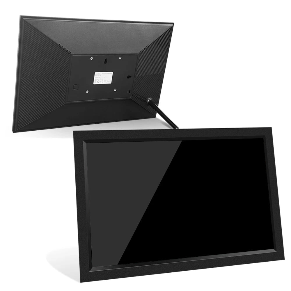 FRAMEO 15.6 Inch Smart IPS Display-Touchscreen Wireless Photo Upload Full HD Flips Back-Forward WIFI-Digital Auto-Rotate Picture Frames/32GB Built-In Memory Storage/ SD-Card Extension Only/ No SD Card/Image Format-JPEG/Colors-Black/White