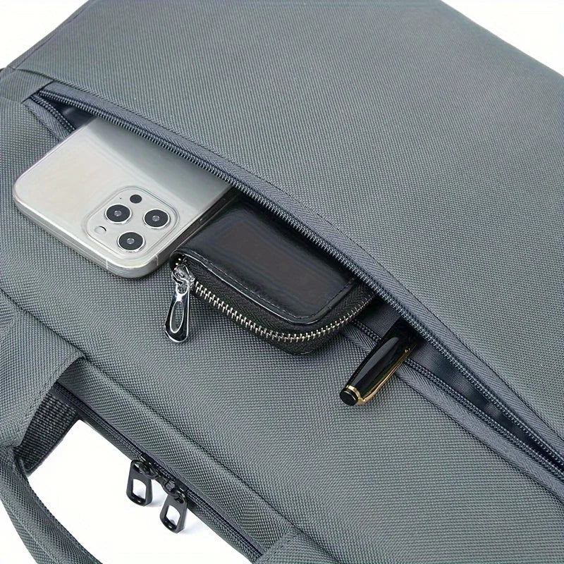 Unisex Portable Nylon Polyester Crossbody Shoulder Straps/Handles Zipper Laptop Briefcase Bags/Colors-Black/Green/Blue/Red/Gray