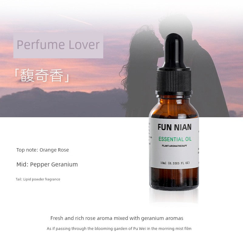 Fun Nian Water-Soluble Plant Aromatherapy Essential Oil Bottle Cap Dropper Design For Humidifier/Colors-Black/Brown/White/Blue/Multicolor