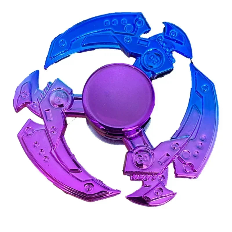 Plastic Multicolor Fingertip Spinning Stress-Anxiety Relief Fidget Toys/Ages: 6-18 Years Old Adults/Purple/Blue/Multicolor