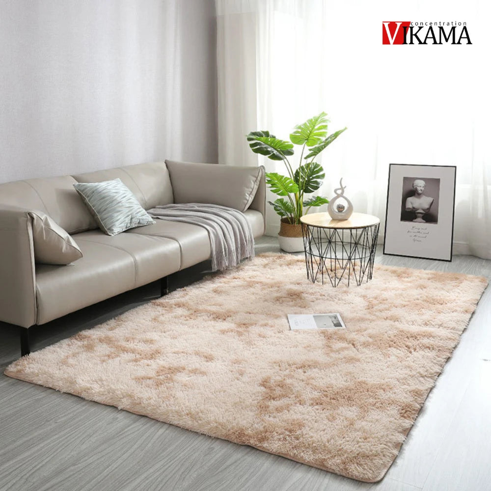 Modern Soft Plush Hand-Machine Washable Indoor Non-Slip Fade Resistant Polyester Rainbow Solid Color Rugs/Colors-Pink/ Gray/ Beige,/Multicolor/Blue/10 Sizes To Choose
