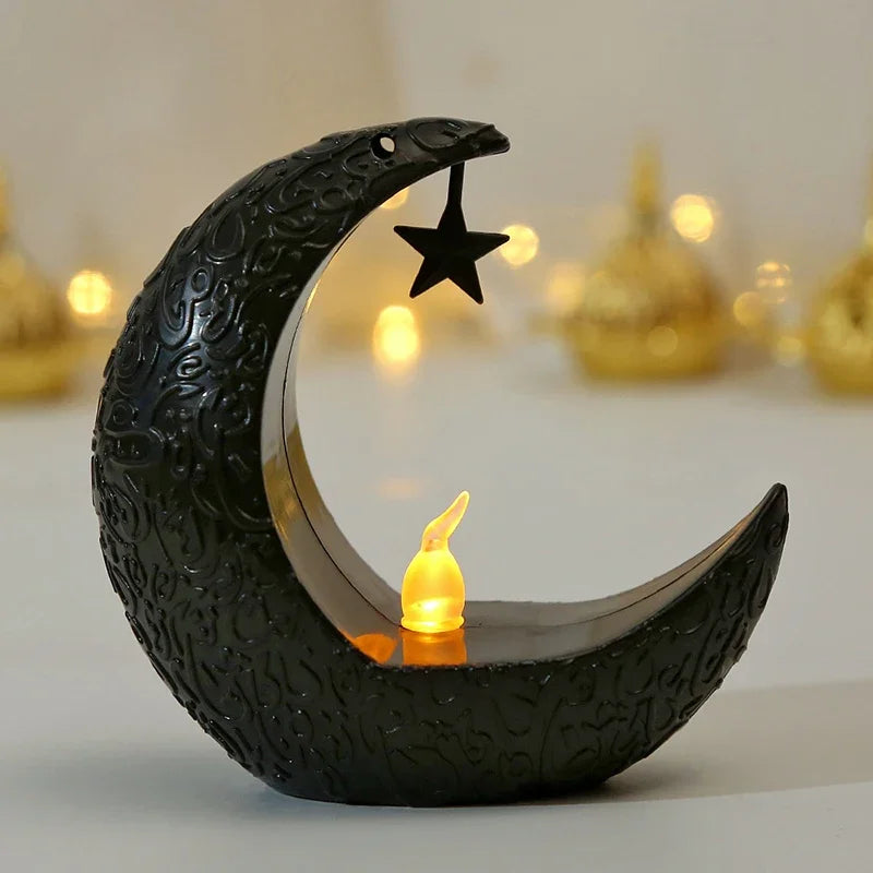 Plastic Semi-Handmade-Mechanical Modern Middle East Star-Moon Shape Candleholders/Colors-Bronze/Black/White