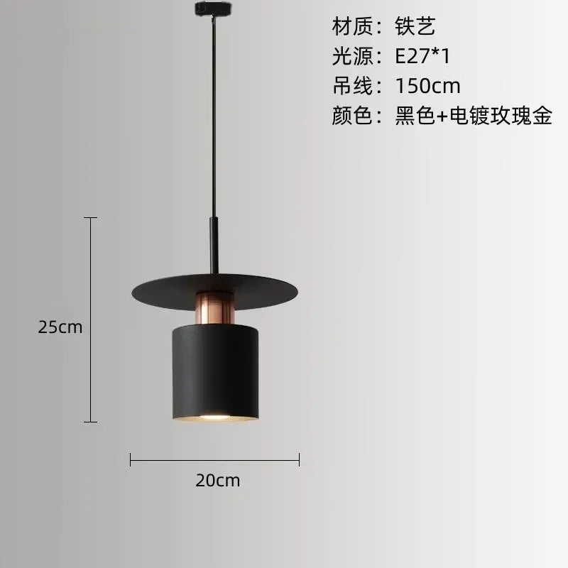 Modern Geometric LED Pendant Cord Hanging Ceiling Lights/Colors-Black/White/Bulb Not Included/ E27 Bulb Size