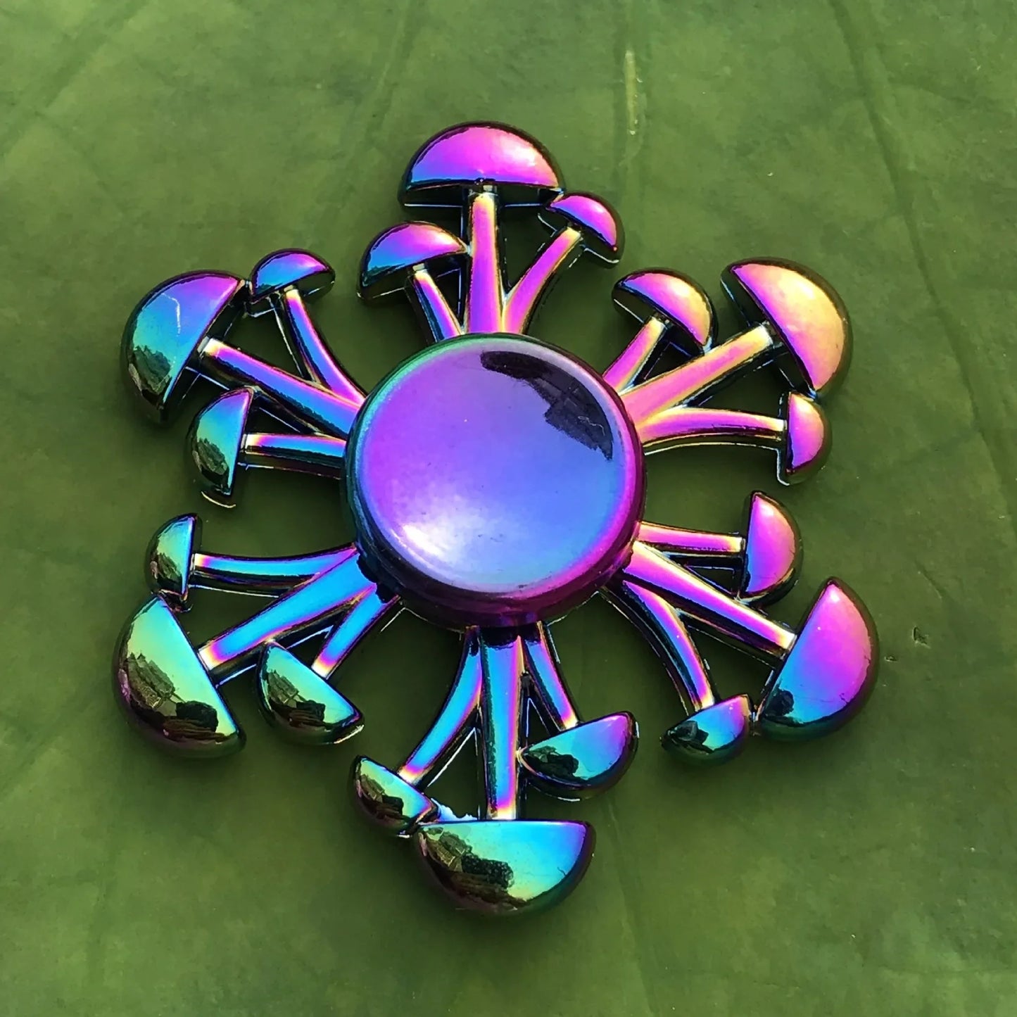 Kids Metal Purple Multicolor Round Fingertip Focus Spinners Anxiety-Stress Relief Fidget Toys/ Ages: 13-18 + Years Older