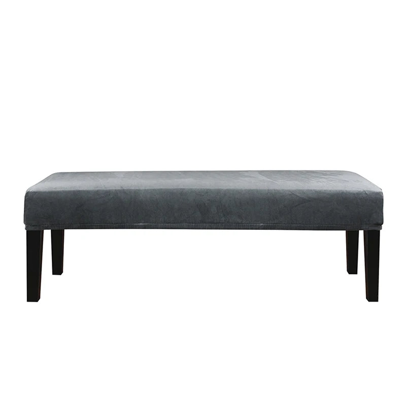 100% Polyester Soft Velvet Bench Slipcovers/Colors-Gray/Black/Brown/Red/Navy