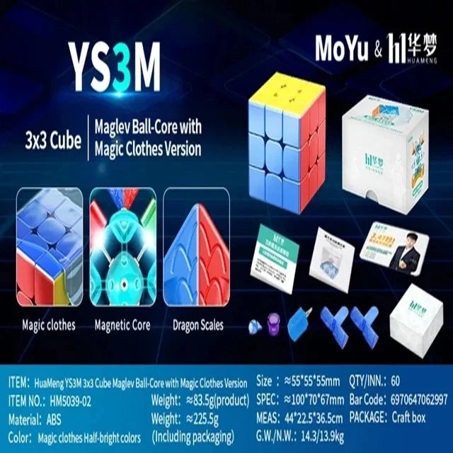 No-EN-Name-Null Kids-Adults Medium-Hard Plastic Square Shaped Twistable Magic Speed 3D Sequential Magnetic Mechanical Puzzle Rubik Cube Toys/Ages 3-14+ years Old/Colors-White/Red/Geometric/Clear/Multicolor