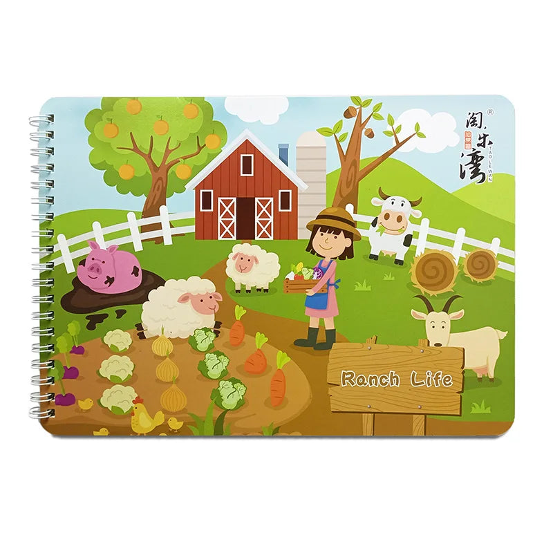 Montessori Kids Plastic Felt Fabric My First Quiet Busy Cardboard Early Education Matching Games Book /Ages: 3-Years-School-Age Older/ 15 Pages Book-30 Pages Book