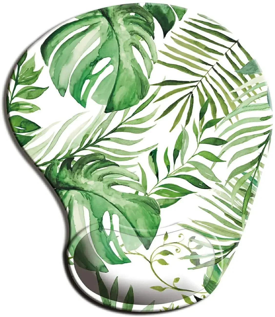 Custom Green Nature Floral Design Silica Gel Wrist Rest Support Non-Slip Rubber Base Computer Mouse Pads
