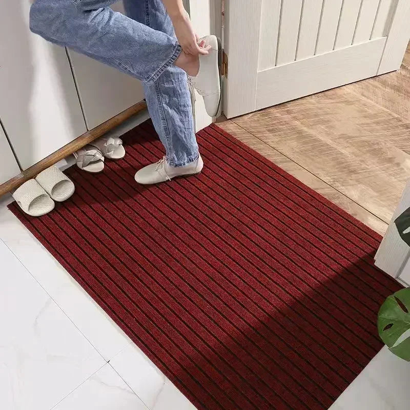 100% Polyester PERSIAN Rectangle Solid Indoor/Outdoor Non-Slip Waterproof Shaggy Door Mats/Colors-Coffee/Red/Black/Gray/Brown/Striped/Sizes: 100 x 120cm/80 x 120cm/60 x 90cm