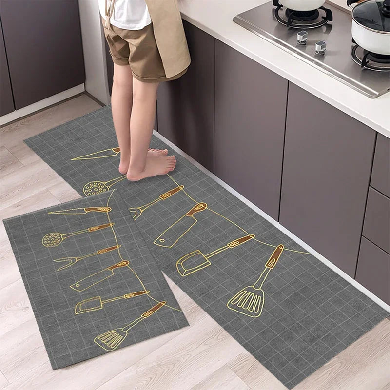 Kitchen Long-Small Rectangle Indoor Modern Hand-Machine Washable Anti-Slip Waterproof Polyester Rugs/Colors-Blue/Gray/ Multicolor/ Black/Green/White/Geometric/Dots