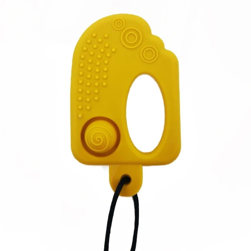 Baby Silicone Teether Necklaces/Ages: 1-2 Years Old/Colors-Yellow/Black/Red/Multicolor/Blue/Green/Pink