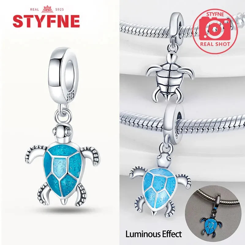 925 Sterling Silver Firefly Charms Glow in The Dark Pendant For Original Bracelet for Women fine Jewelry Love Gifts Diy