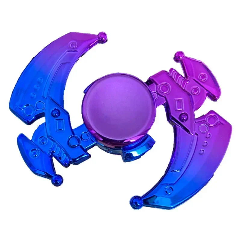 Plastic Multicolor Fingertip Spinning Stress-Anxiety Relief Fidget Toys/Ages: 6-18 Years Old Adults/Purple/Blue/Multicolor