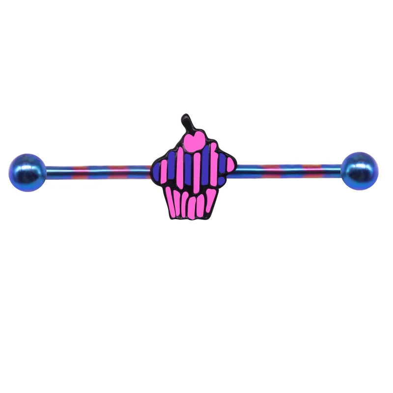 Adults Stainless Steel Straight Rod Body Chain Jewelry/Colors-Multicolor/Black/Purple/Pink/Blue/Green