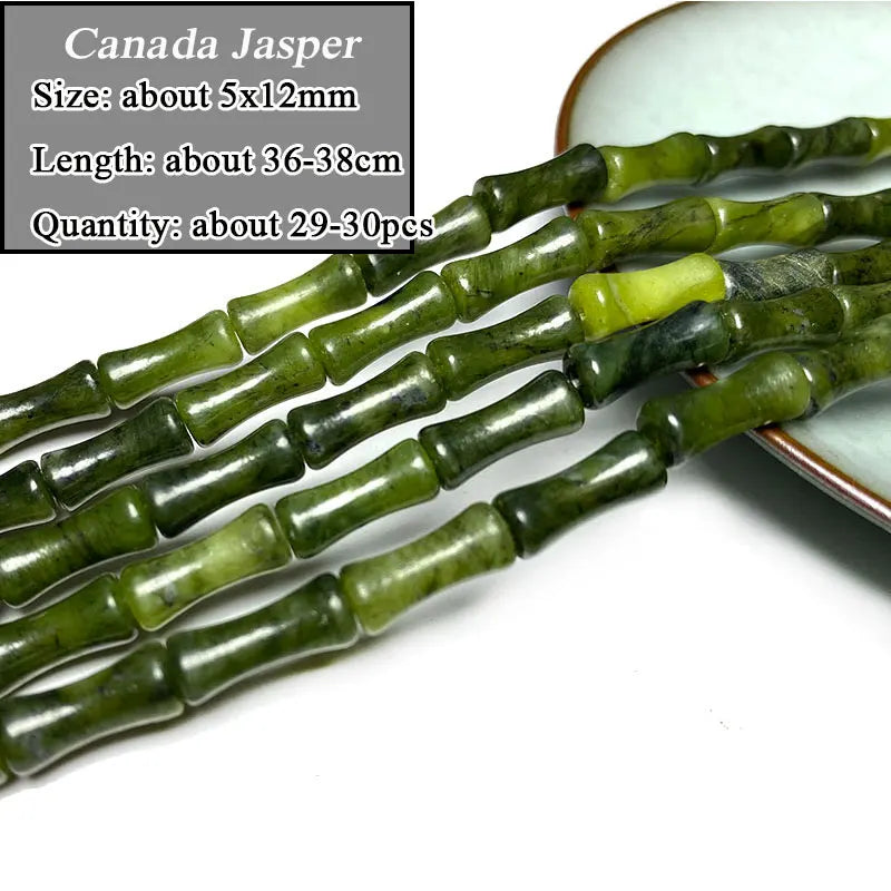 Wholesale 100% Natural Green Jade Cylinder Square Irregular Faceted Round Stone Beads for Jewelry Making Diy Bracelet Charms