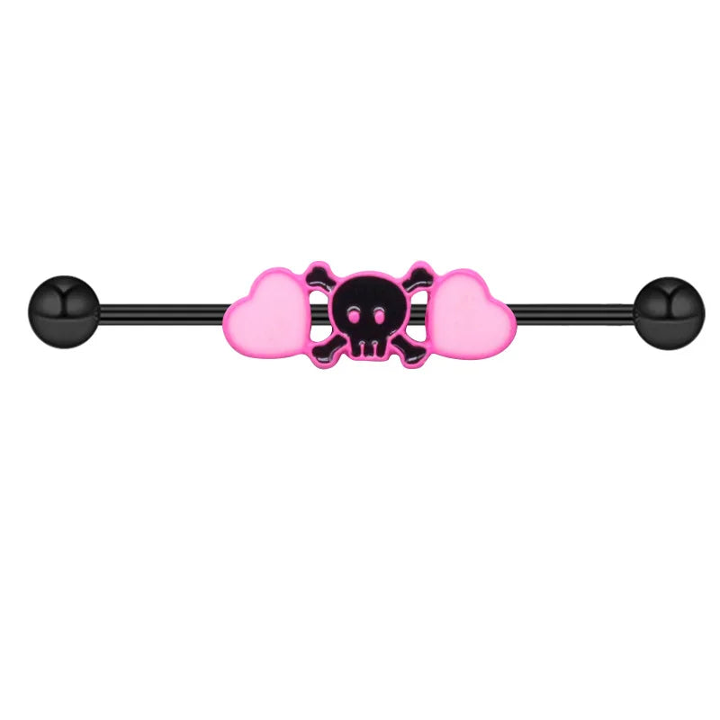 Adults Stainless Steel Straight Rod Body Chain Jewelry/Colors-Multicolor/Black/Purple/Pink/Blue/Green
