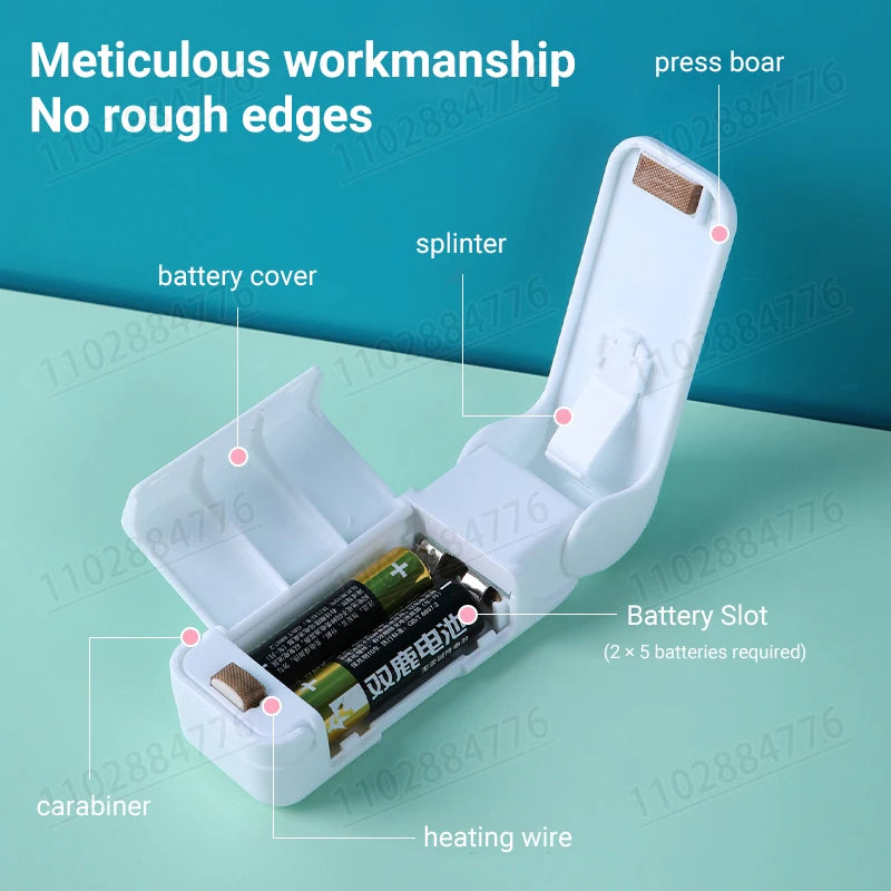 Mini Sealing Machine Package Sealer Vacuum Sealer Clips Portable Sealing Kitchen Accessories Plastic Bags Sealers Home Seal Clip