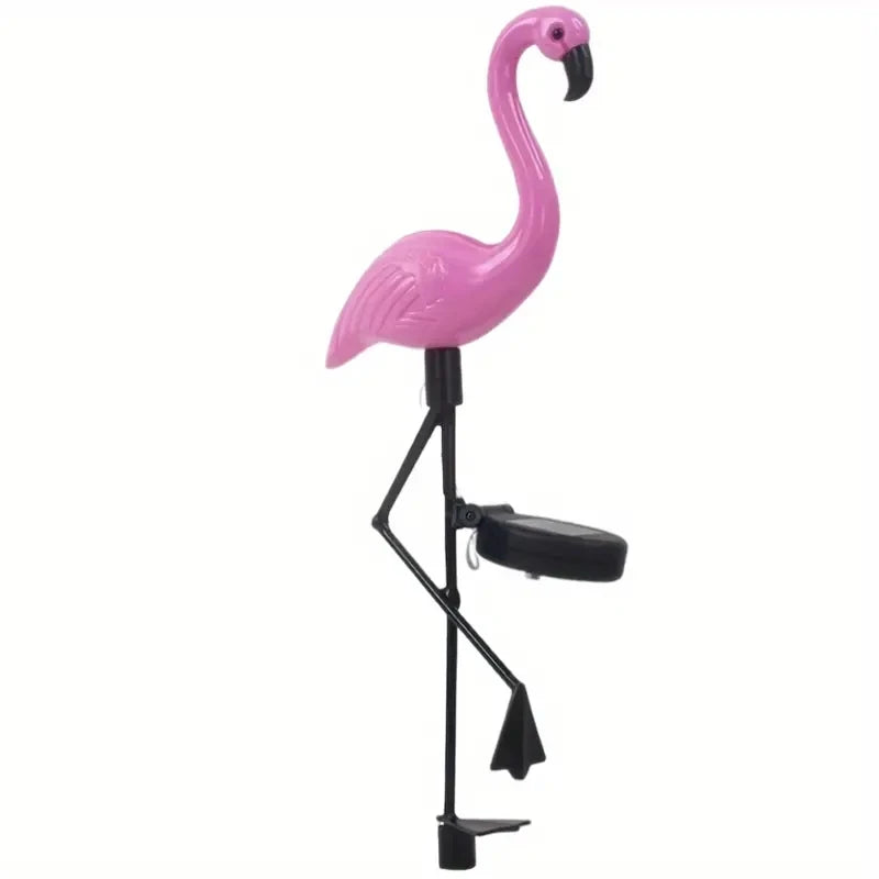 1 Pc Outdoor Solar Lights Flamingo Garden Led Stake Light Pathway Lawn Yard Landscape Halloween Christmas Decorative Lights