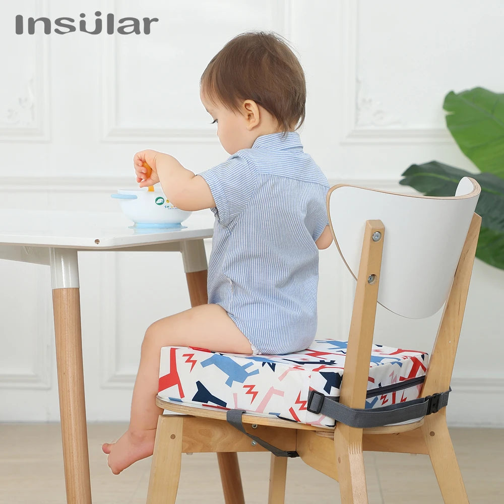 Babies Oxford Fabric Cute Cartoon Design Booster Cushion Seats/Colors-White/Blue/Navy/Rainbow/Floral/Geometric/Multicolor/Animals/Ages: 1-6 Years Old
