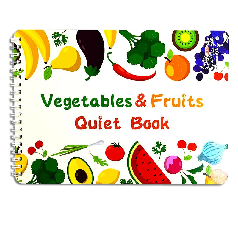 Montessori Kids Plastic Felt Fabric My First Quiet Busy Cardboard Early Education Matching Games Book /Ages: 3-Years-School-Age Older/ 15 Pages Book-30 Pages Book