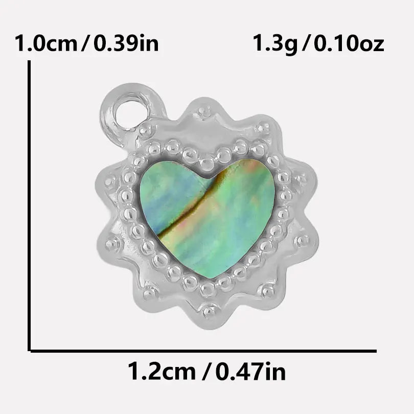 4-5PCS Women Imitation Geometric Stainless Steel Natural Crescent Moon/ Sun/ Heart Pendants