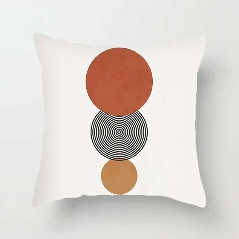 Handmade Printed Abstract Geometric Linen / Cotton Decorative Pillowcases/Sizes : 40x40cm 45x45cm 50x 50cm