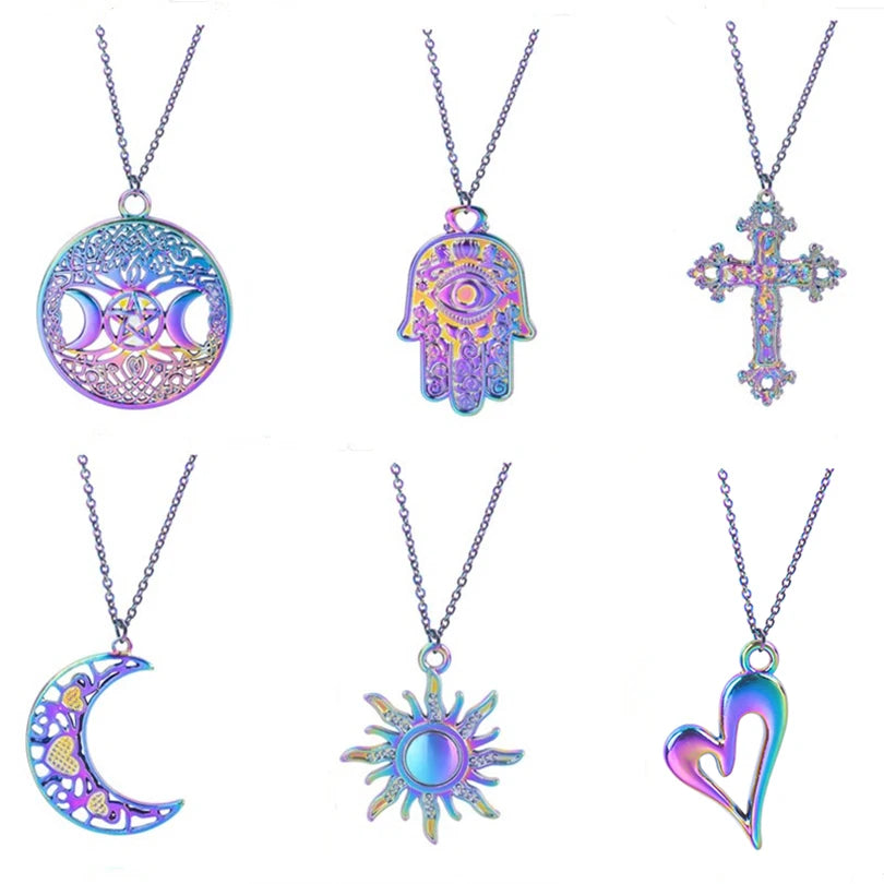 Adult's Multicolor Stainless Steel Imitation Necklaces