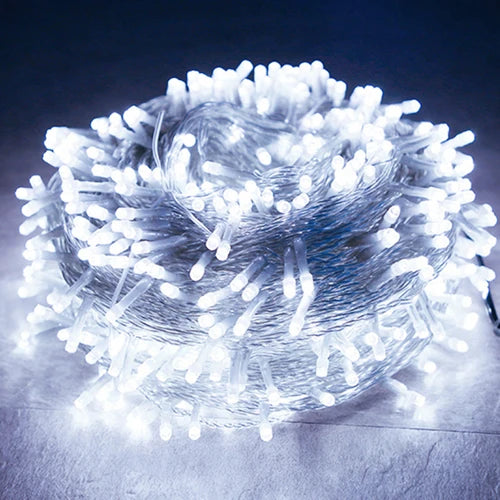 10M String US Standard 110V LED Star String Yellow Pink Green Warm Blue Red White RGB Rainproof 100 Beads String Outdoor Decor