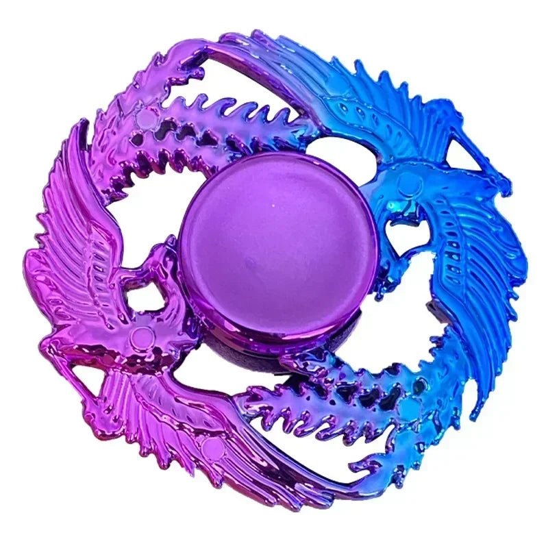 Plastic Multicolor Fingertip Spinning Stress-Anxiety Relief Fidget Toys/Ages: 6-18 Years Old Adults/Purple/Blue/Multicolor