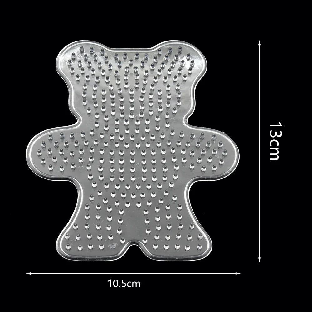 NULL Kids DIY Many Shapes Clear White Pegboard Template For Hama Beads-Jewelry Making Kits /Ages 6-12 Years Old /Colors-Clear/Geometric/White