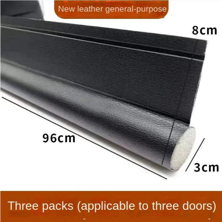 Non-Self-Adhesive Sound-Wind-Light-Bug Proof Cuttable Velcro PU Fabric Under Door Acoustic Round Foam Sealing Strips/Colors-Brown/Gray/Black/White