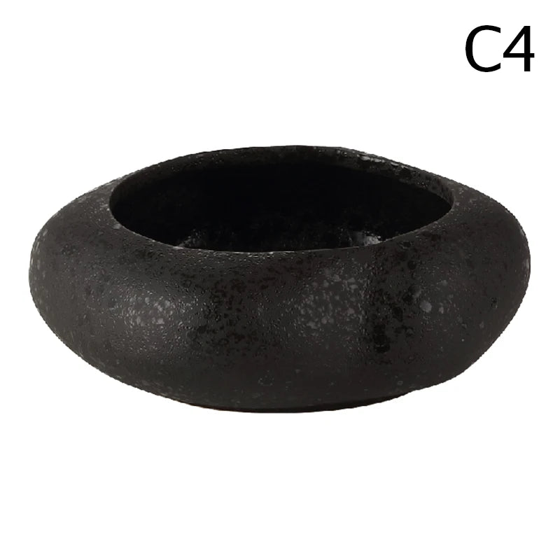 Creative Lotus Seedpod Ceramic Vase Zen Tea Table Desktop Japanese Ikebana Flower Arrangement Utensils Ceramic Stone Sand Decor