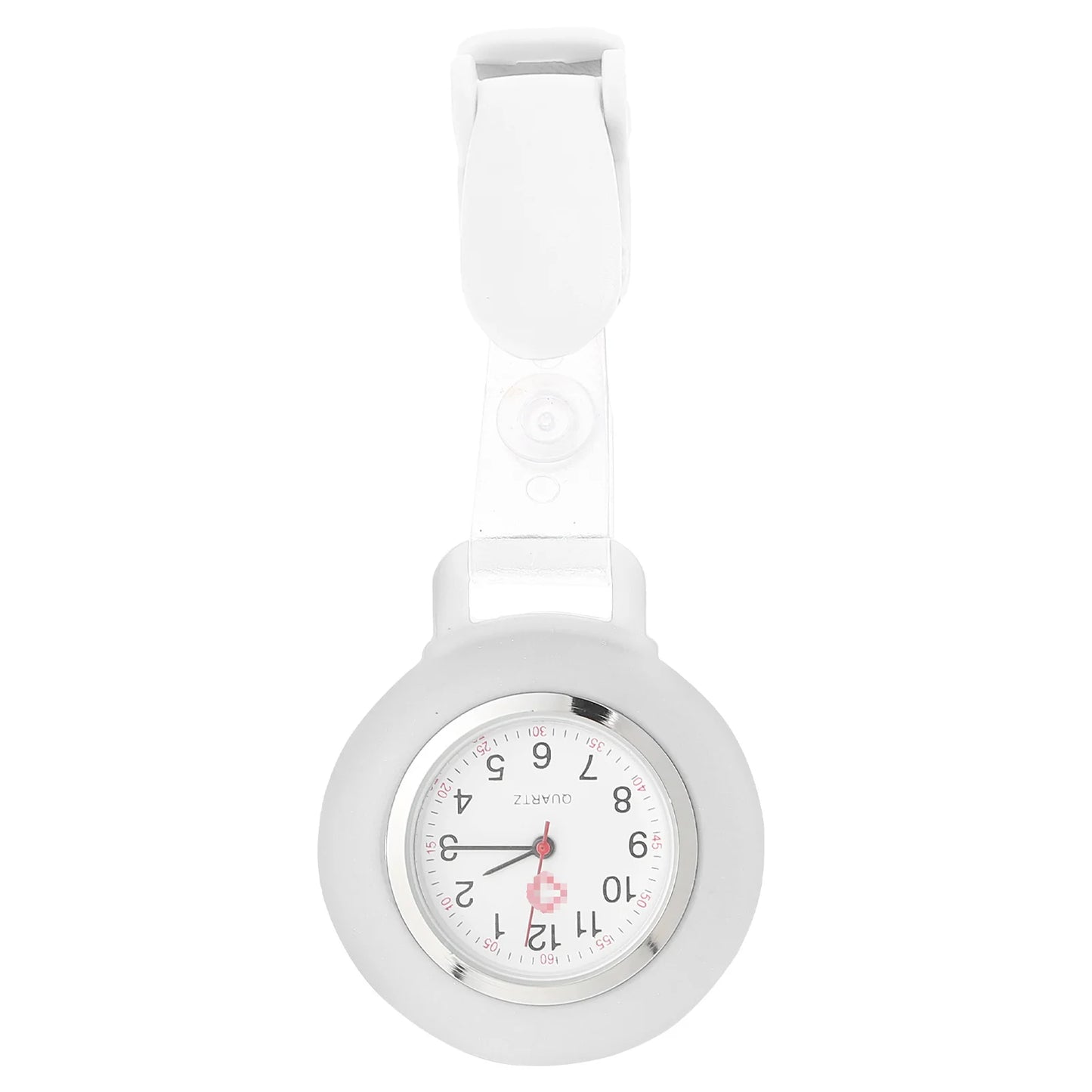 No-EN-Name-Null Adult Women Waterproof Nurses-Doctors White Face Black Numbers Purple Silicone Covered Metal Alloy Glass Face Touch Screen Digital-Analog Display Clip-On Fob Pocket Watches/Colors-Purple/White/Dark Blue