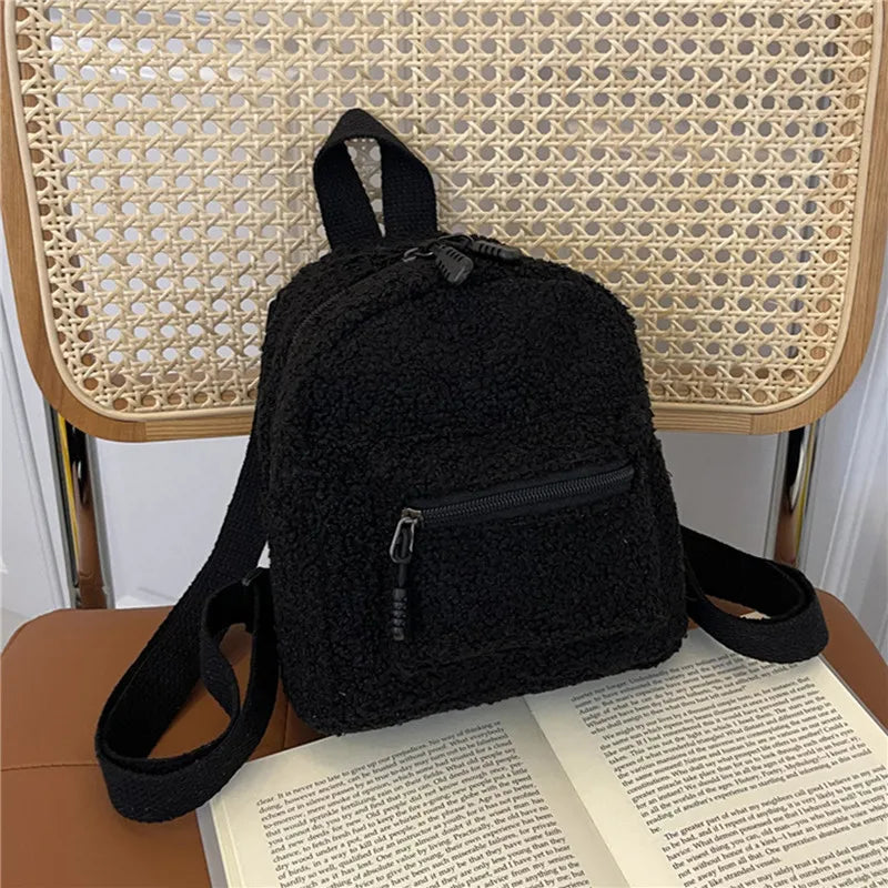 Women Softback Corduroy Interior Zipper Pockets Polyester Mochila Striped Rucksack Backpack Bags/Colors-Gray/Brown/Navy/Black/Blue/White