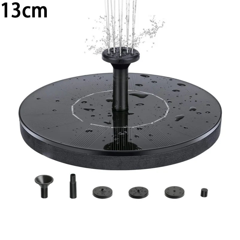 Mini Solar Water Fountain Pool Pond Waterfall Fountain Garden Decoration Outdoor Bird Bath Solar Powered Fountain Floating Water