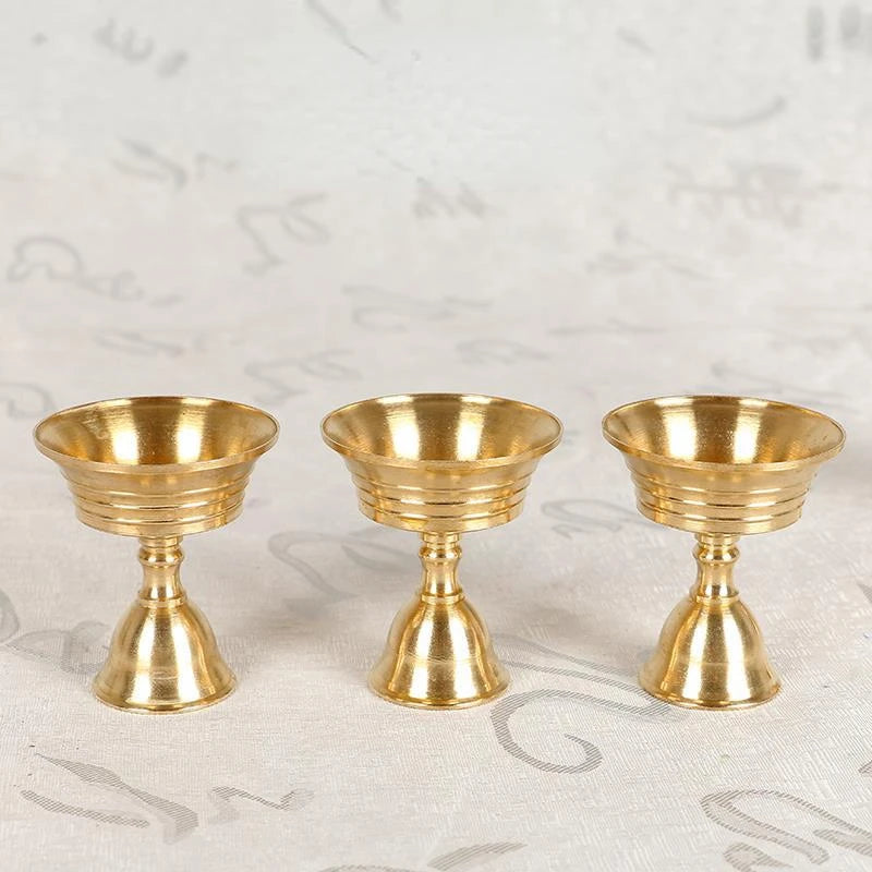 Decorative Gold Brass Tealight Candleholders/Sizes: S-L