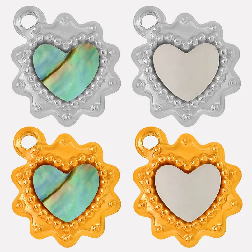 4-5PCS Women Imitation Geometric Stainless Steel Natural Crescent Moon/ Sun/ Heart Pendants