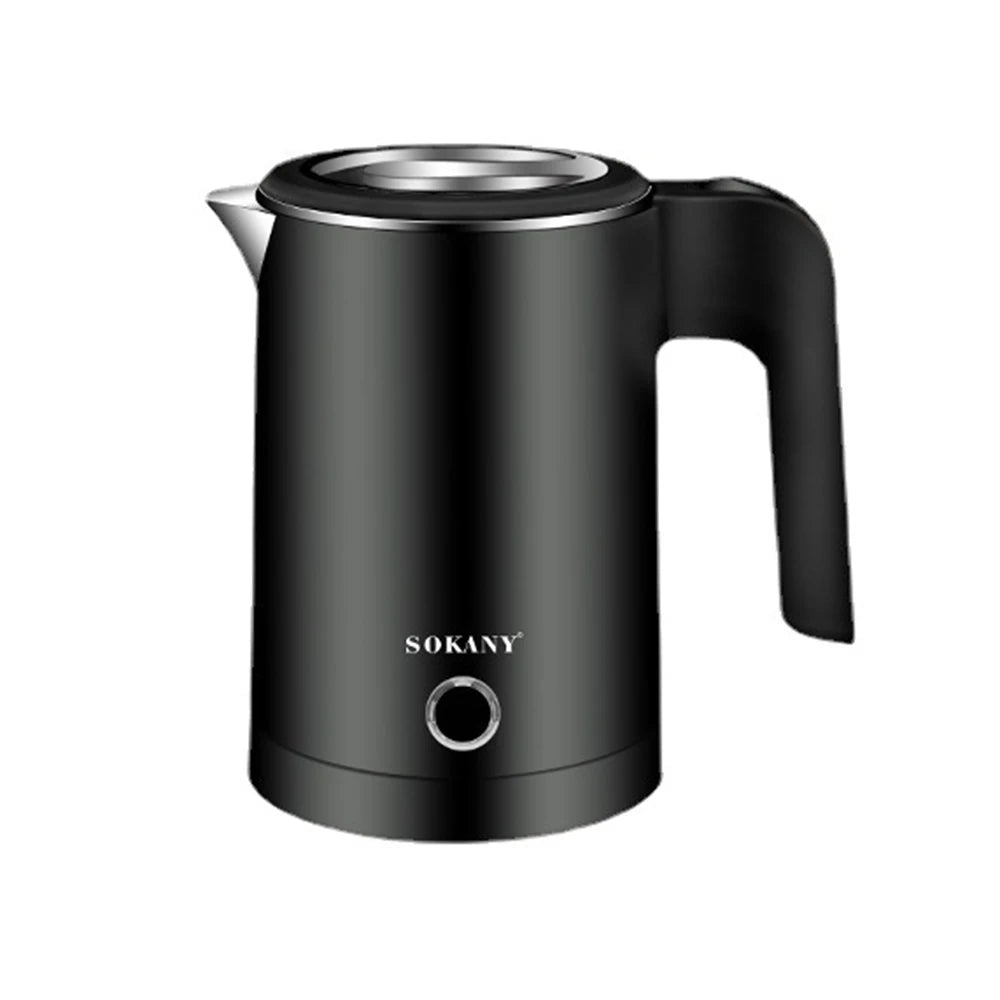 Electric Stainless Steel Hot Water Kettles/ Double Layer Heat-Resistant Wall/Auto-Off/AC-Powered/Colors-Black/White